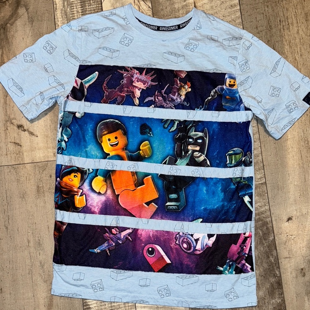 LEGO Blue Short Sleeve Tee with Cosmic Graphics-size XL (16)